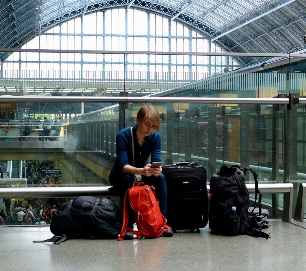 Waiting for the Eurostar at St Pancras Station