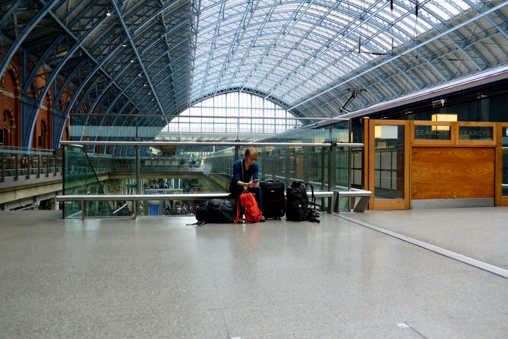 Waiting for our Eurostar train