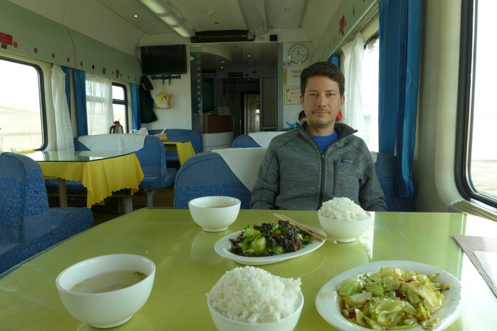 Exemple de repas (Train Xining - Lhassa)