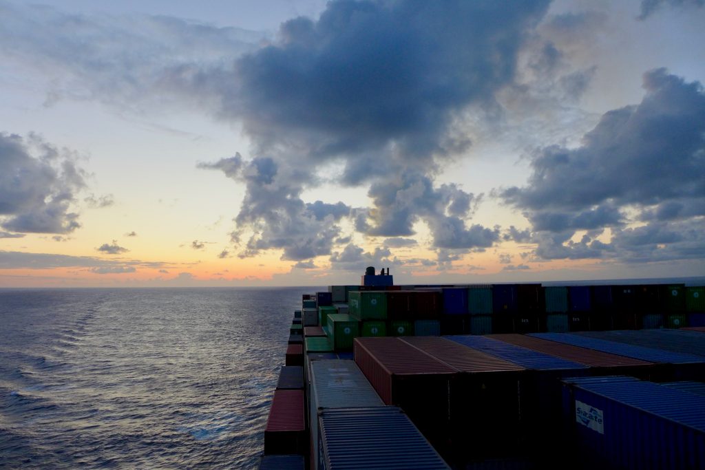 Coucher de soleil sur le Pacifique