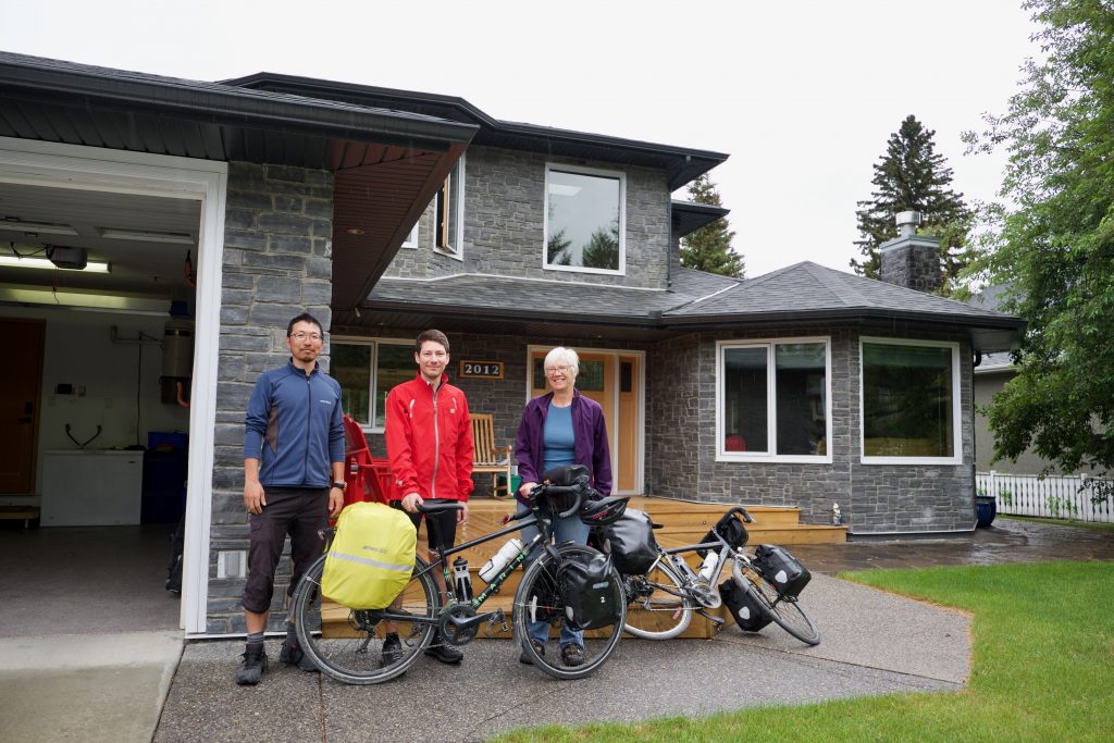 À Canmore avec Yazu et notre hôte Kirsten