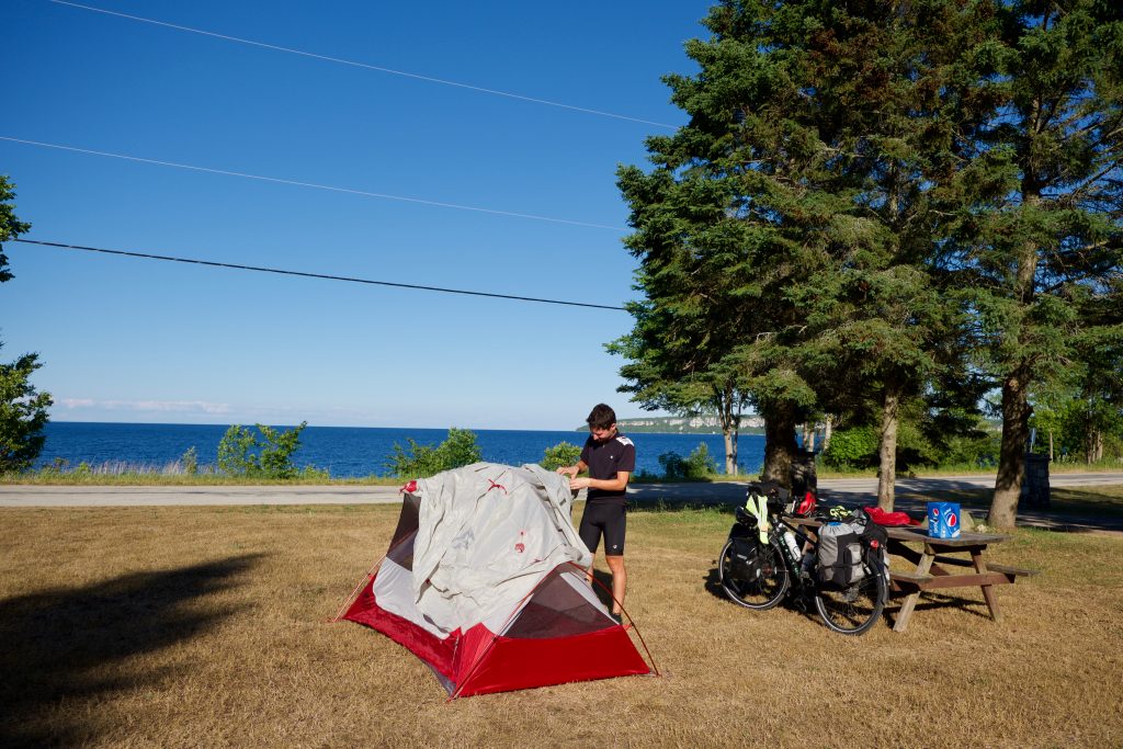 Camping le long du Lac Huron