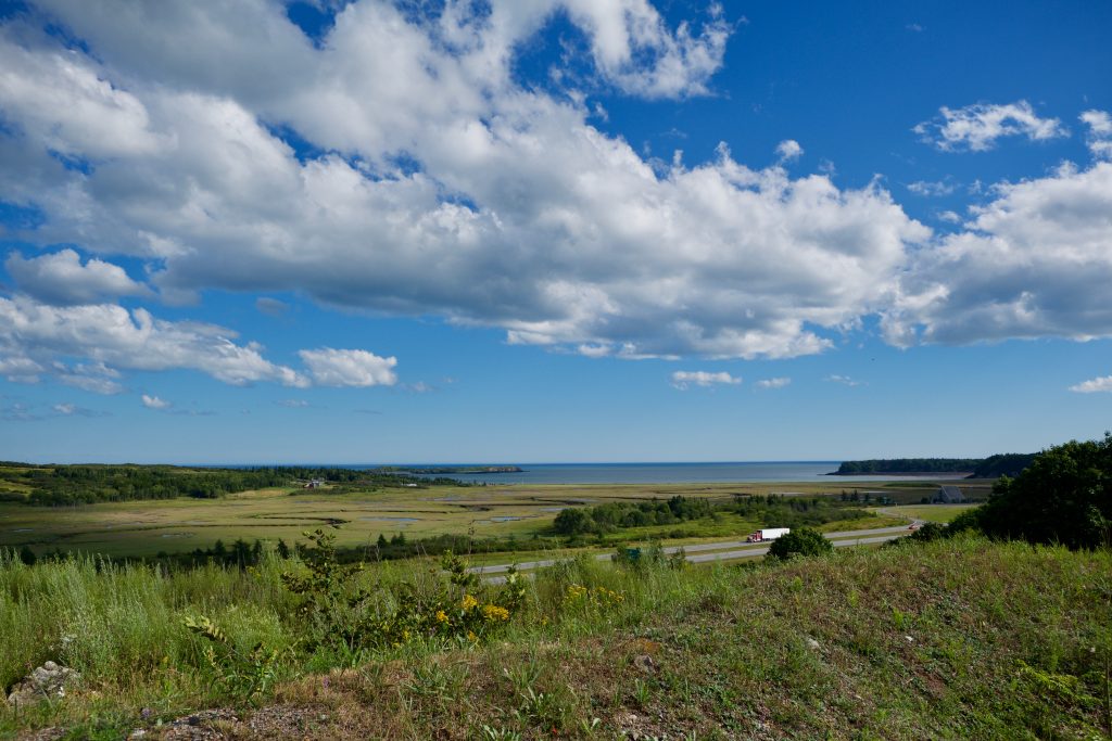 Première vue de la baie de Fundy