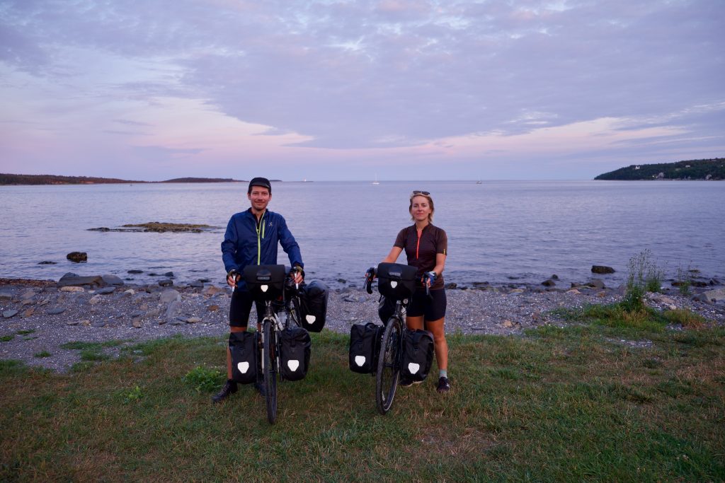 Photo finale de notre traversée à vélo de l'Amérique du Nord