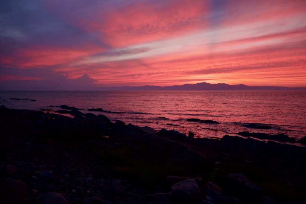Coucher de soleil le long du Saint-Laurent
